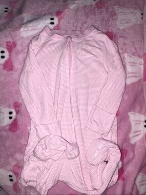 Nike Baby Pink Zip Front Footed One-Piece